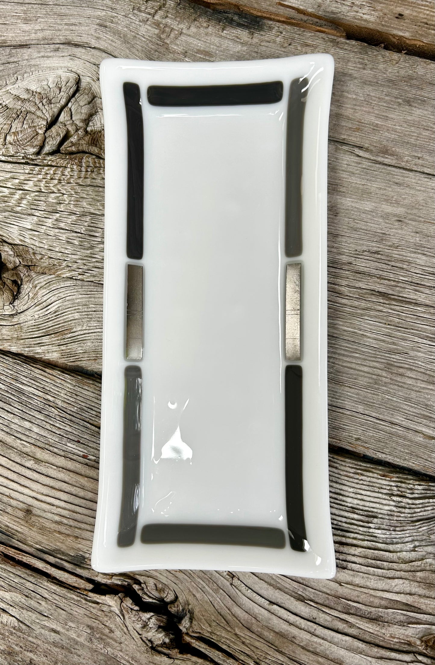 Artisan Glass Homeware White Grey Mix