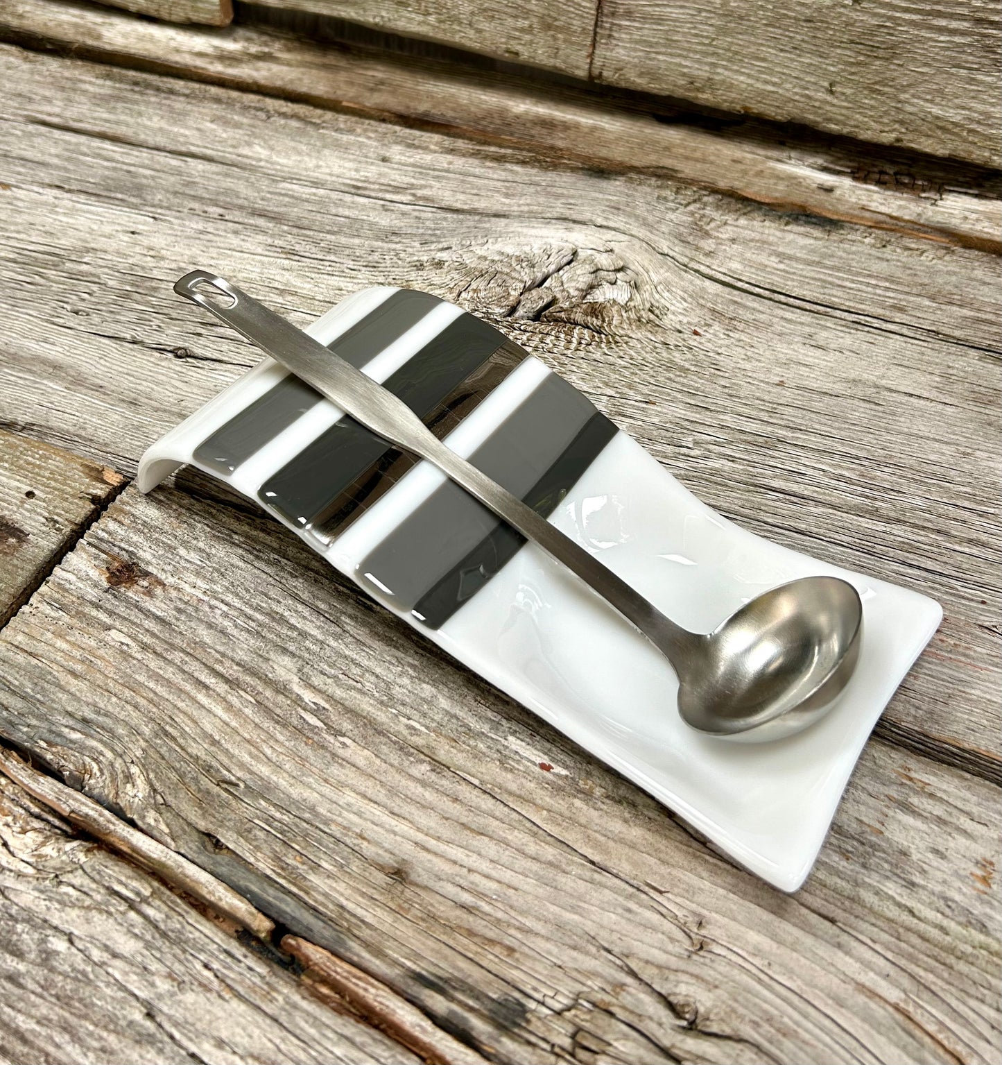 Artisan Glass Homeware White Grey Mix