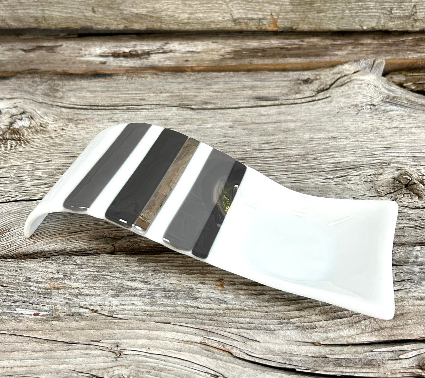 Artisan Glass Homeware White Grey Mix