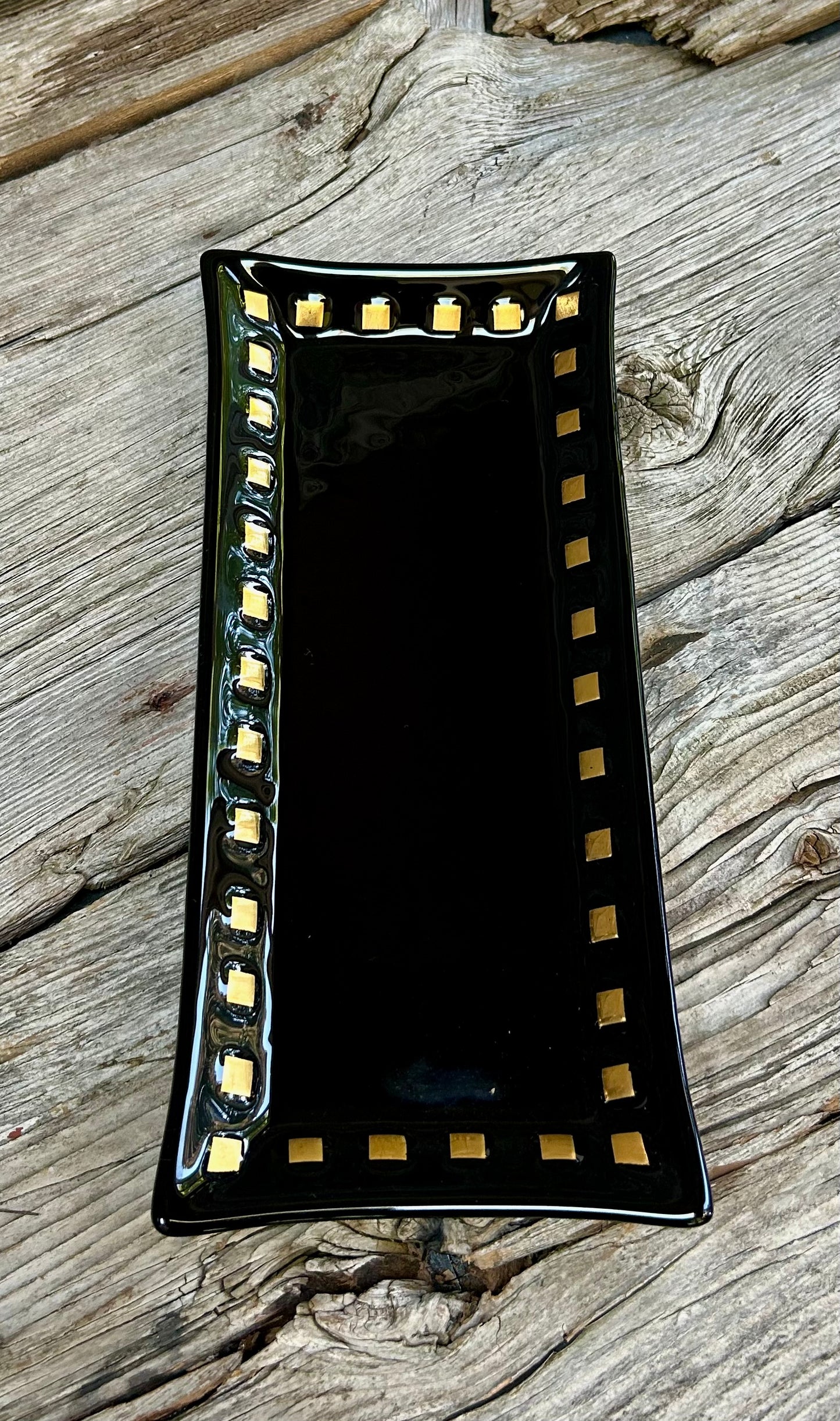 Artisan Glass Homeware Black and Gold