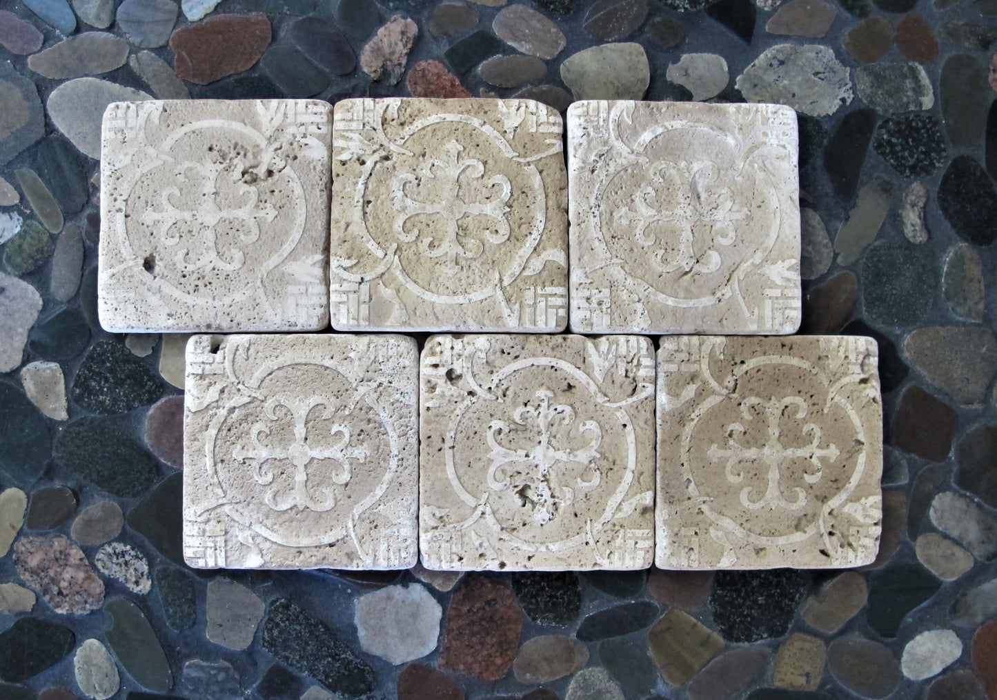 Travertine Freize 4x4 Deco