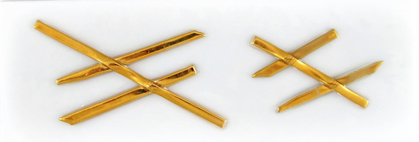 Raised Gold on White Tile