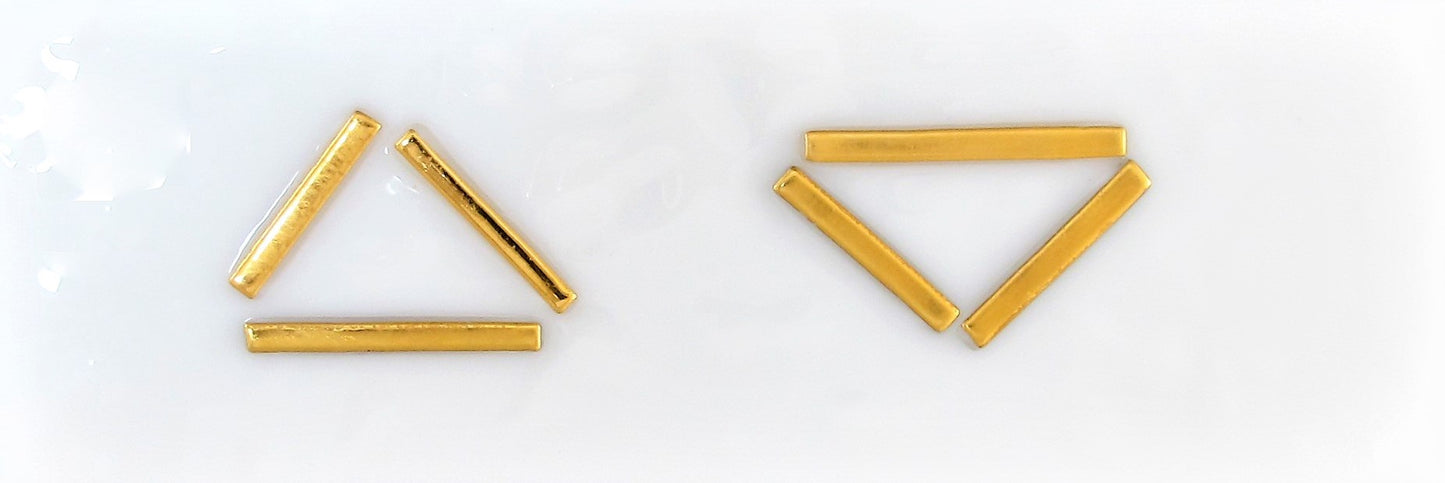 Raised Gold on White Tile