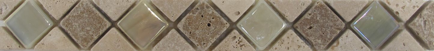 Disco Mixed Travertine and Glass