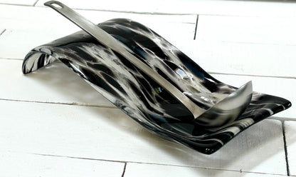 Artisan Glass Homeware Streaky Black