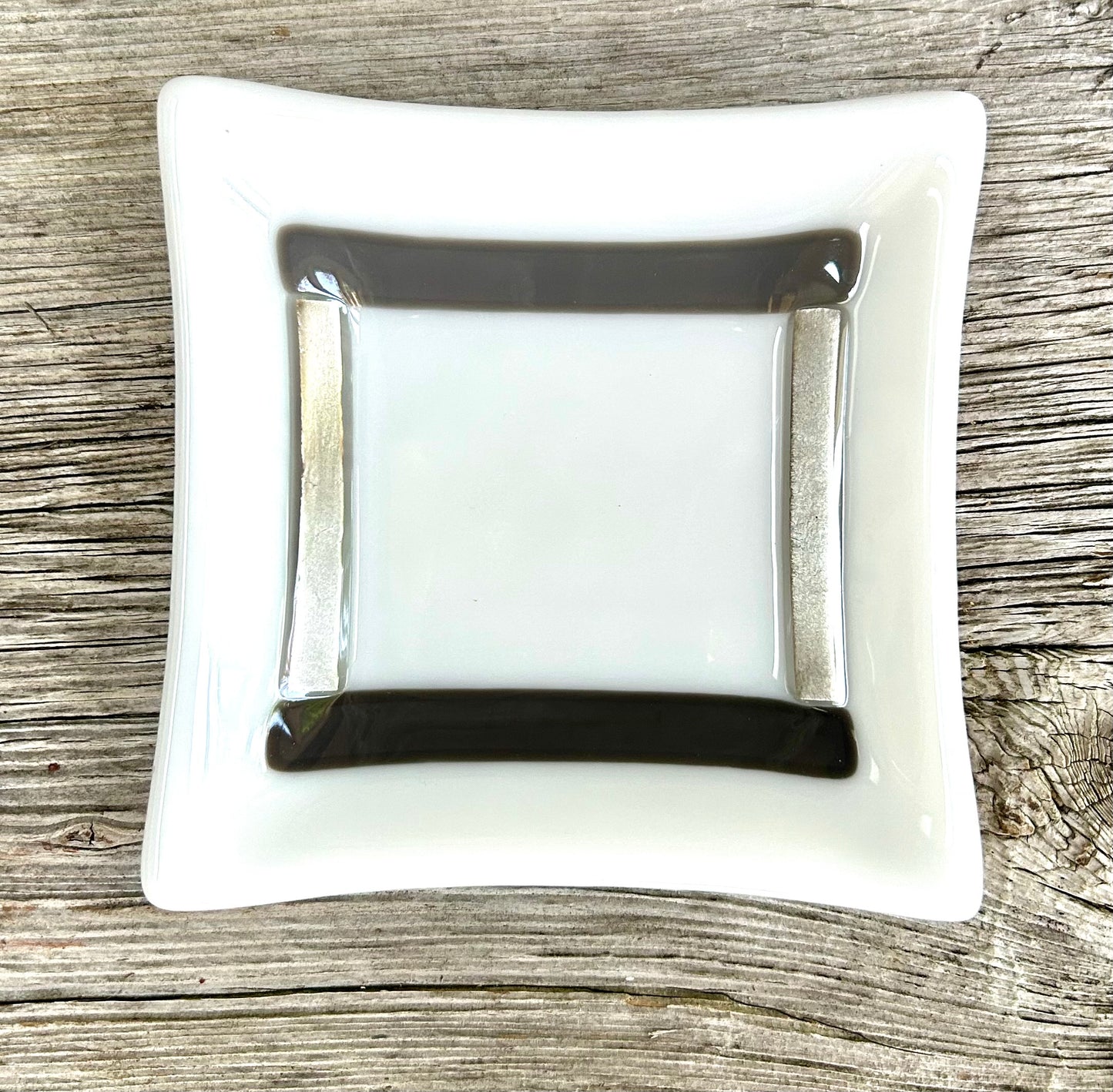 Artisan Glass Homeware White Grey Mix