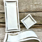 Artisan Glass Homeware White & Platinum