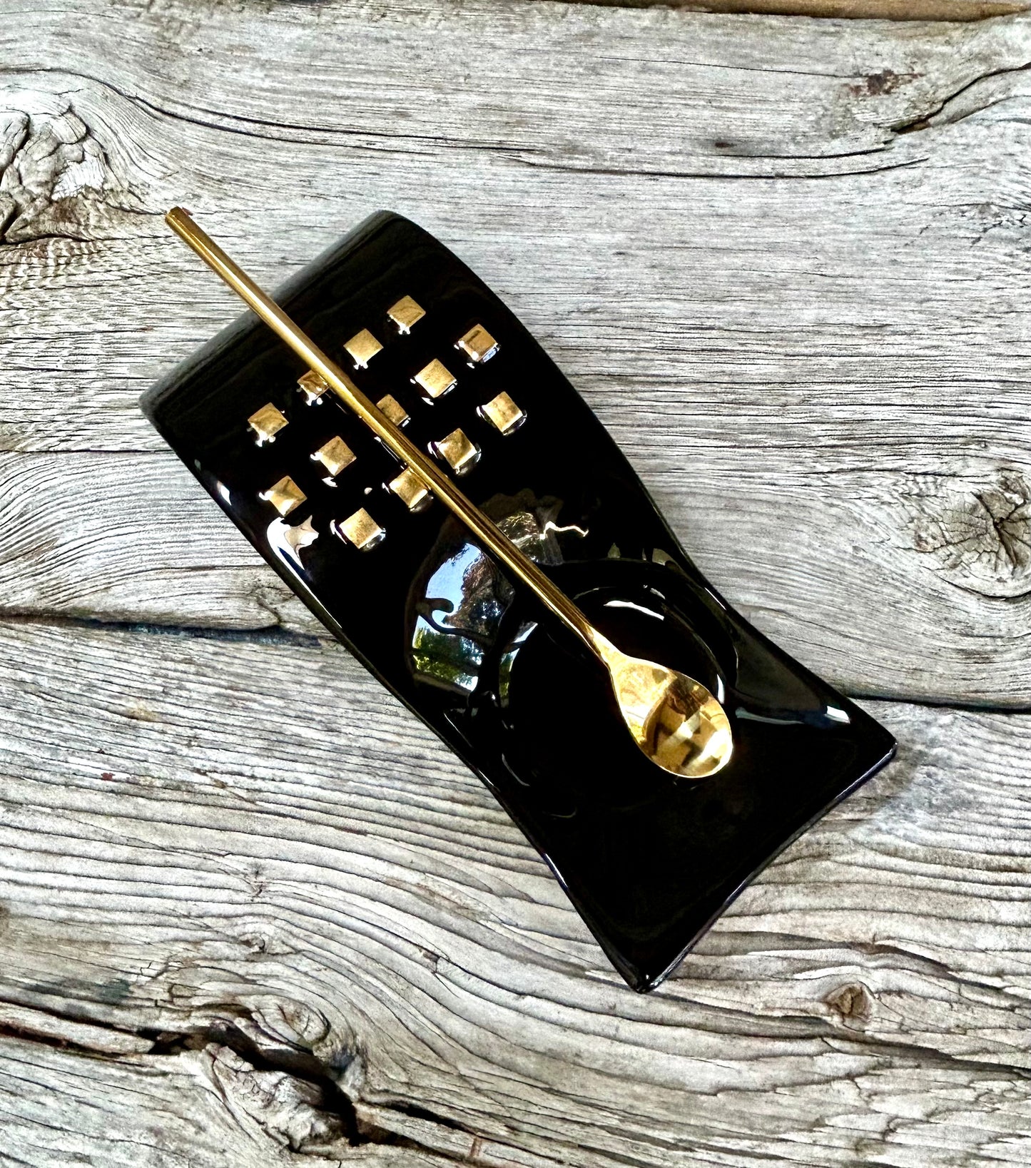 Artisan Glass Homeware Black and Gold