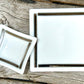 Artisan Glass Homeware White & Platinum